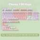 Lily of The Valley 104+34 / 54 MDA / Cherry Profile Keycap Set Cherry MX PBT Dye-subbed for Mechanical Gaming Keyboard